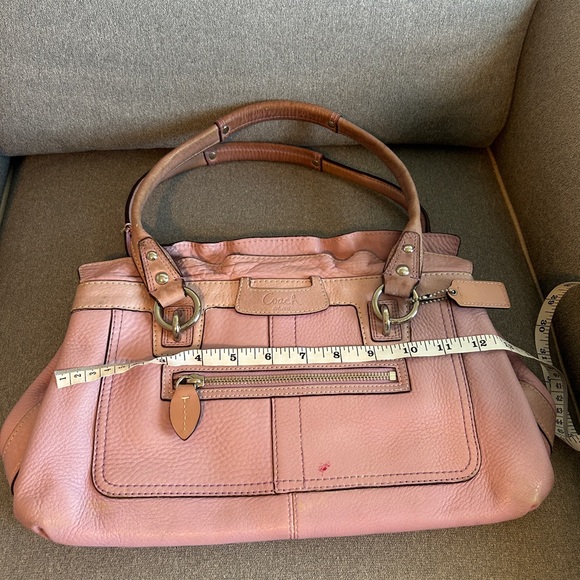 COACH Lilac Penelope Pebbled Leather Handbag - Picture 6 of 7